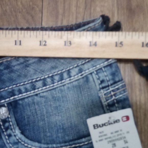 Rock Revival NWT Women's 28 Mandy Bootcut Embellished Faux Leather Flap Pockets - Picture 10 of 14